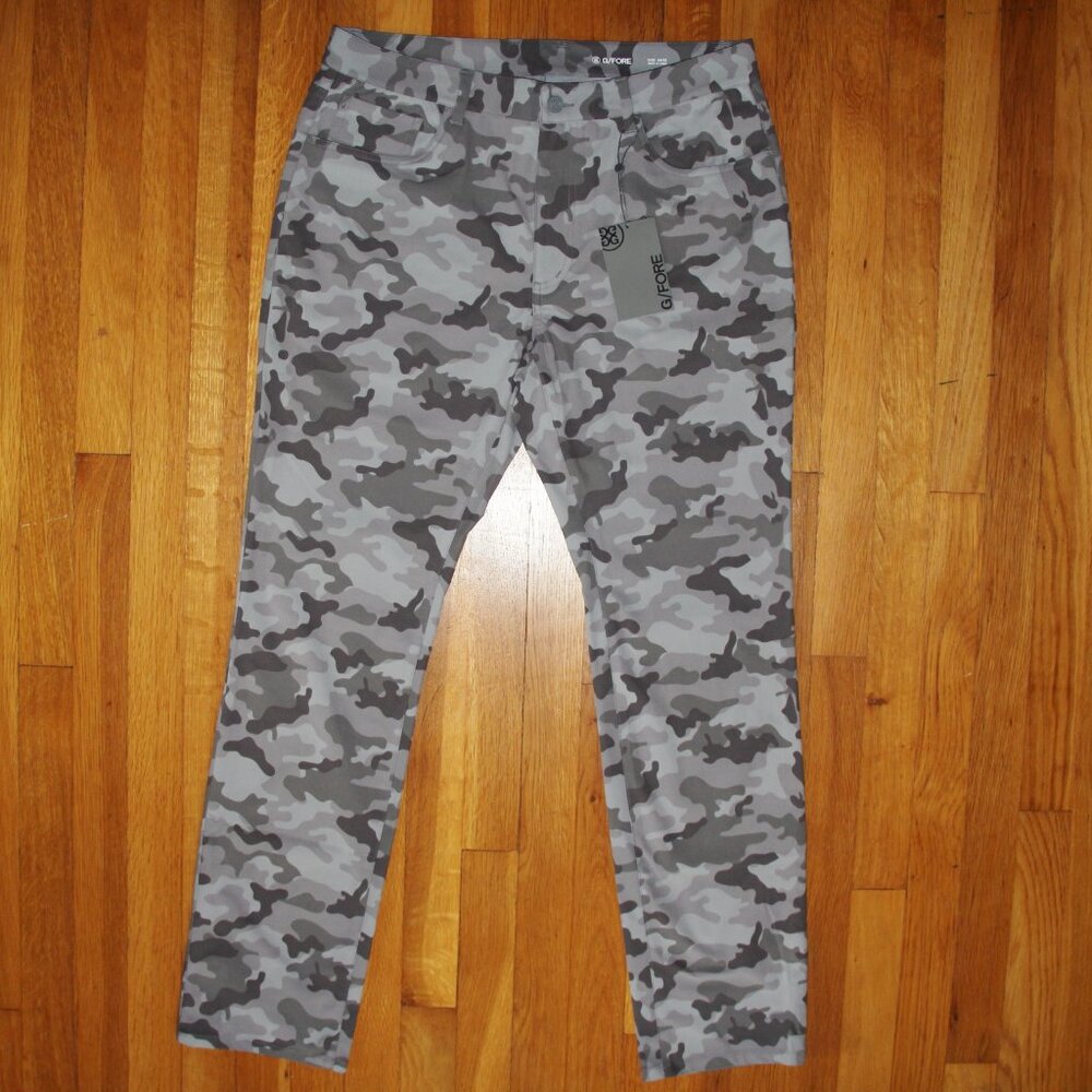 G/Fore 5 Pocket Golf Trouser Pants Mens 34x32 Grey Camo Stretch - Picture 3 of 8